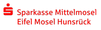 Logo der Sparkasse Mittelmosel Eifel Hunsrück in roter Schrift