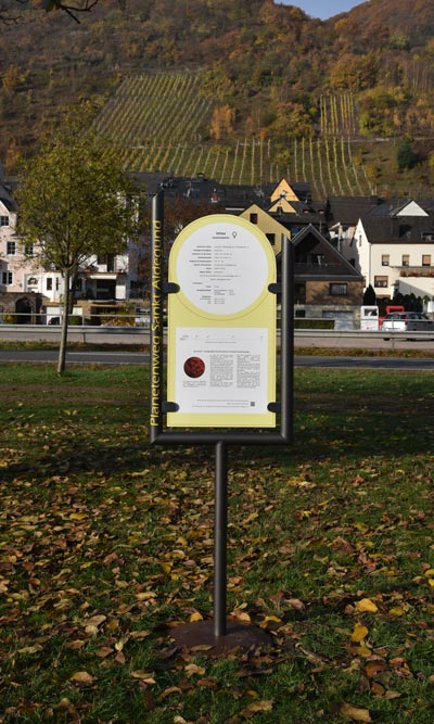 Bild der Infotafel der Venus am Planetenweg in Sankt Aldegund